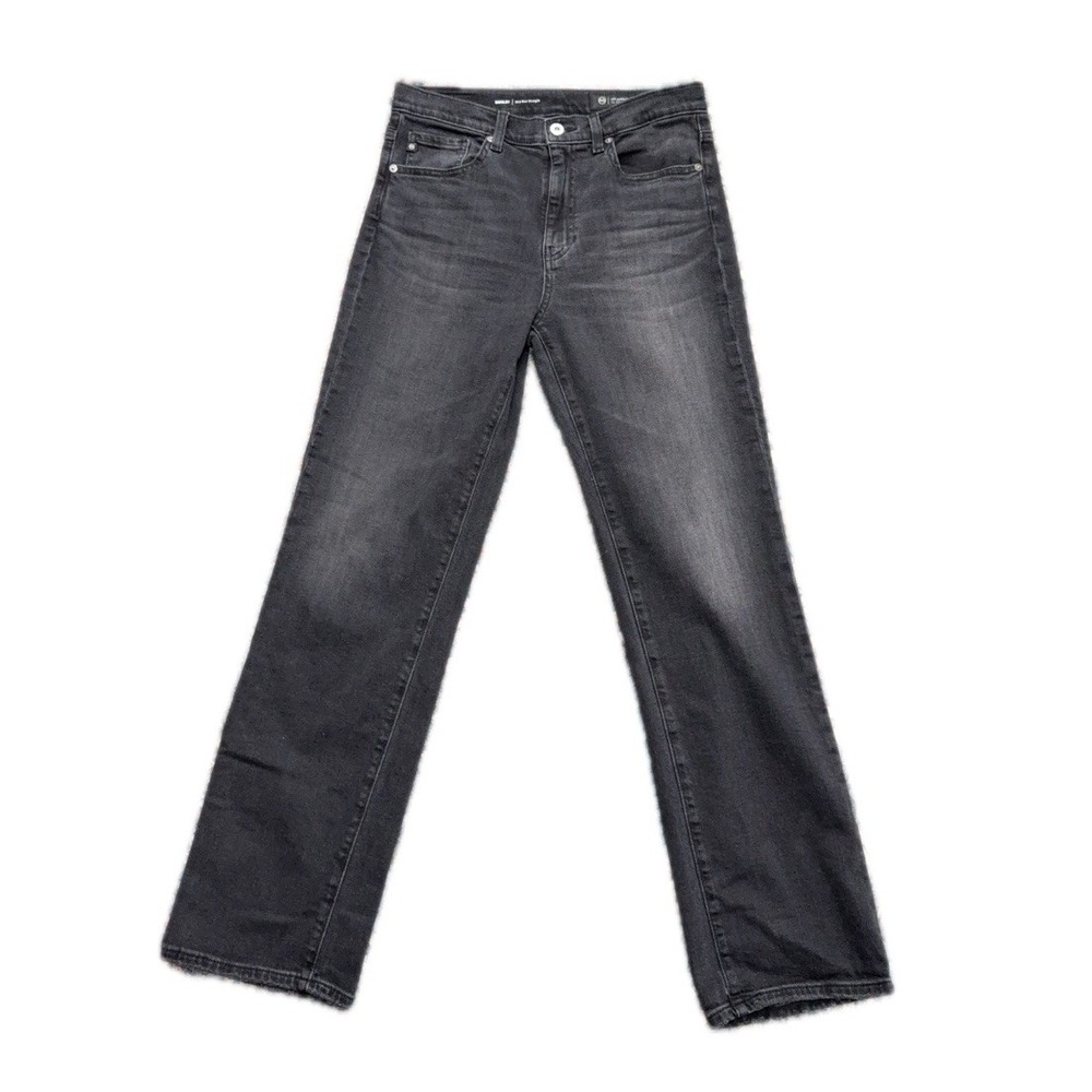 Adriano Goldschmied AG Womens Sz 26 Brinley Mid Rise Straight Denim Jeans Black